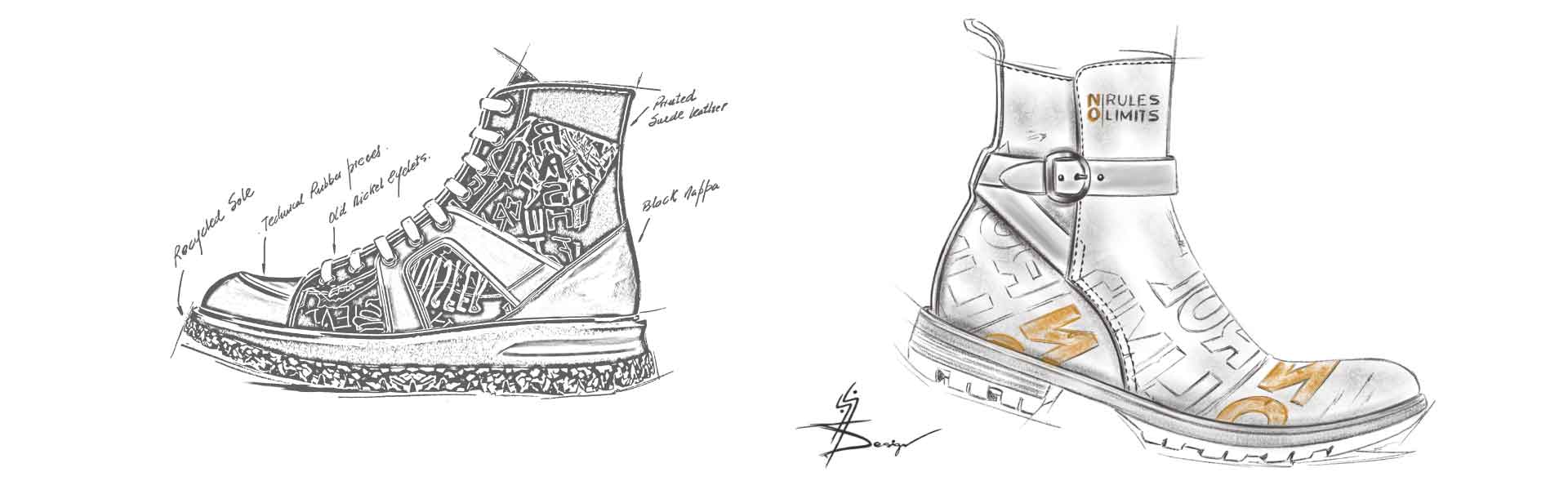 Footwear Trend FW20 Urban Prints - Sketches