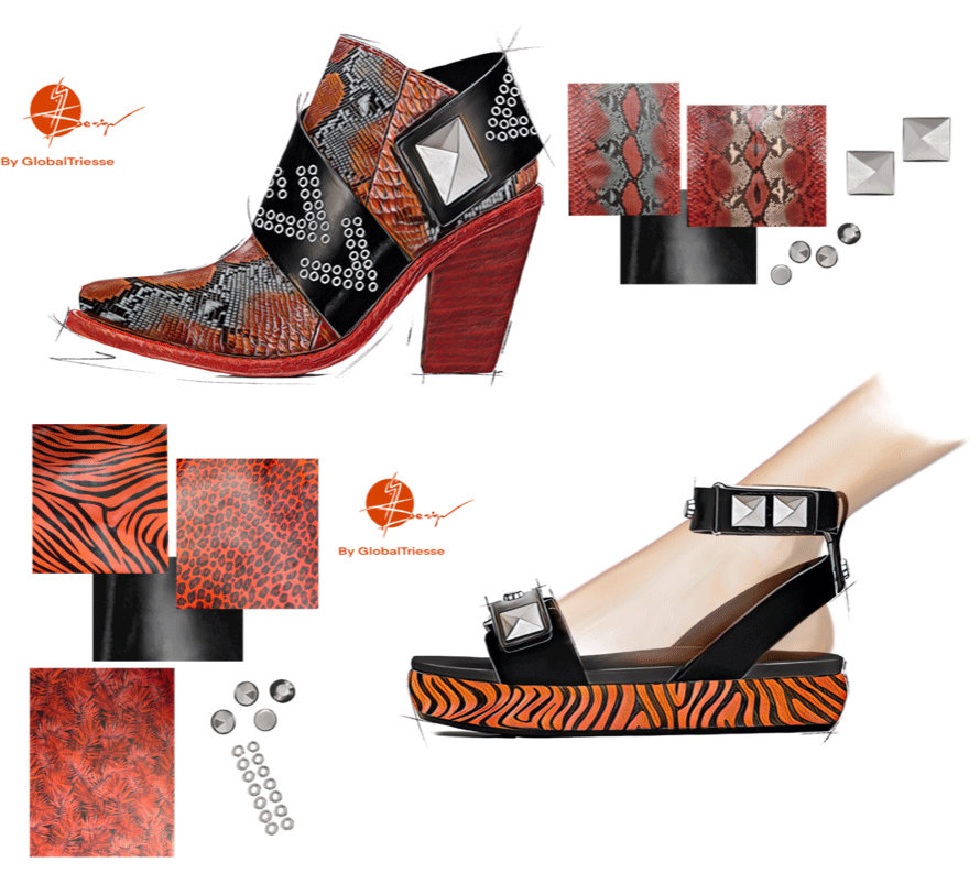 Materials & Colletions - In advance Women Shoes Trend SS21 - Maleficent - Footwear Design Studio GlobalTriesse